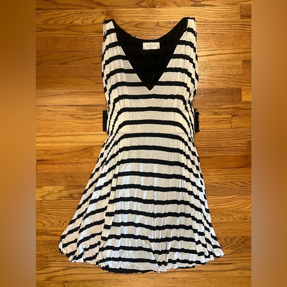 A.L.C. Stripe Jersey double layer Dress - Picture 3 of 3
